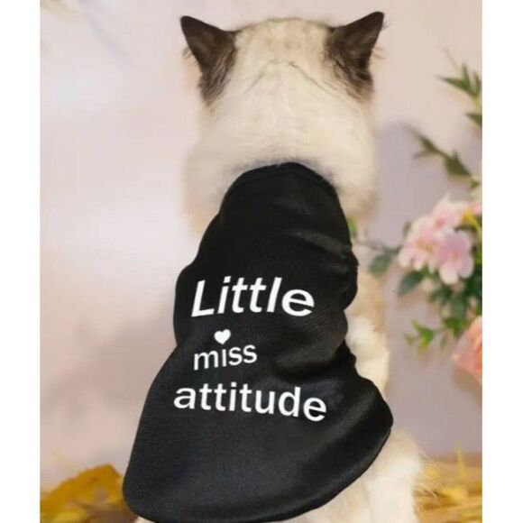 Little Miss Attitude Dog Pet Cat Medium T-Shirt NWOT‎ - Picture 1 of 5